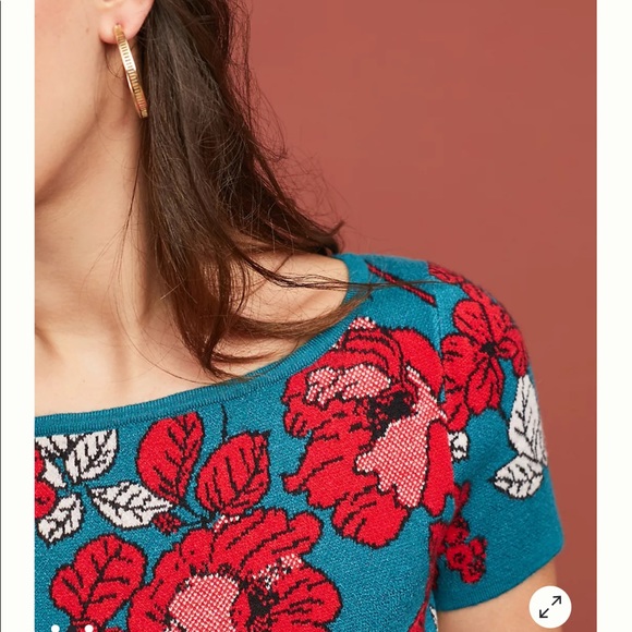 NWOT Anthropologie Maeve Allison Floral Sweater Dress Size XL. - Picture 3 of 5